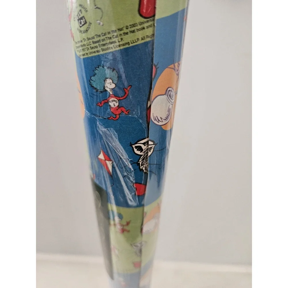 VTG The Finishing Touch Dr. Seuss Cat In The Hat Gift Wrapping Paper Roll **READ